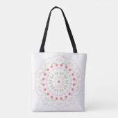 Peach Floral Mandala Tote Bag Tasche (Rückseite)