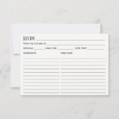 Peach Floral Medley Brautparty Rezept Card (Rückseite)