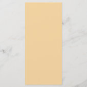 Peach floral Modern Wedding Menu Menükarte (Rückseite)