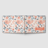 Peach floral Muster Vacation Zuhause oder Miete Ga Gästebuch (Voll)