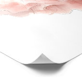 Peach Floral Paris Fashion Portrait Poster (Ecke)