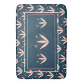 Peach Floral Pattern Badematte (Vorderseite Vertikal)