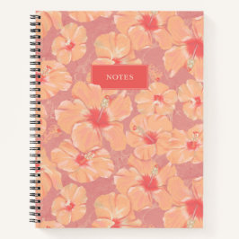 Peach Floral Pattern Notizblock