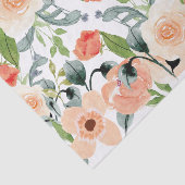Peach Floral Pattern Seidenpapier (Ausschnitt)