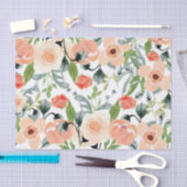 Peach Floral Pattern Seidenpapier (Handwerk)