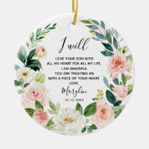 Peach floral Personalisiert Mother of the Groom