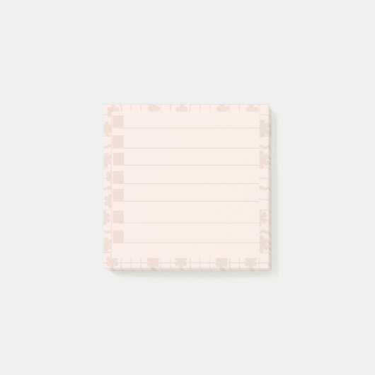 Peach Floral Post-it-Hinweise Post-it Klebezettel (Vorderseite)