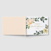Peach Floral Pumpkin Fall Brautparty Gästebuch (Voll)