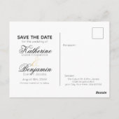 Peach Floral Save the Date Postkarte (Rückseite)