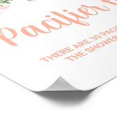 Peach Floral Schnuller Hunt Baby Shooting Game Sch Poster (Ecke)