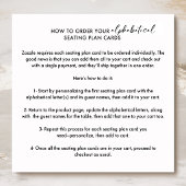 Peach Floral Seating Plan Cards with Guest Names
