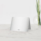 Peach Floral Silver Glitter Modern Wedding Party Dankeskarte (Rückseite)