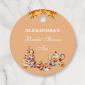 Peach Floral Tee Brautparty Vielen Dank Geschenkanhänger (Vorderseite)