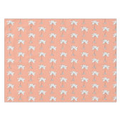 Peach Floral Tischdecke (Vorderseite (Horizontal))