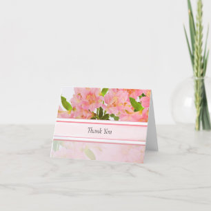 Peach floral Vielen Dank Hinweis Dankeskarte