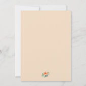 Peach Floral Watercolor Hochzeitseinladungen (Rückseite)
