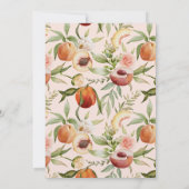 Peach Floral Watercolor Probe Dinner Einladung (Rückseite)