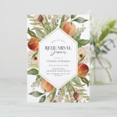 Peach Floral Watercolor Probe Dinner Einladung (Stehend Vorderseite)