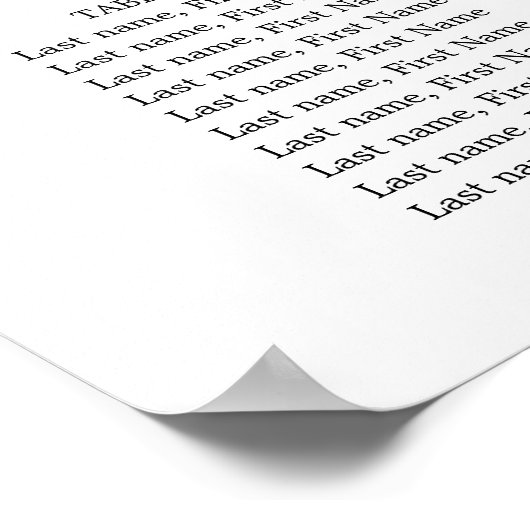 Peach Floral Wedding 16 Table Seating Chart Poster (Ecke)