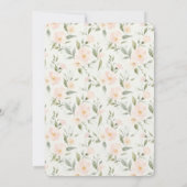 Peach Floral Wedding Einladung (Rückseite)