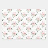 Peach Floral Wedding Geschenkpapier Set (Vorderseite)