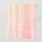 Peach Floral Wedding Menu Flyer (Hinten)