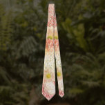 Peach Floral Wedding Neck Tie Krawatte<br><div class="desc">Pfirsichhalsbinde perfekt für Gartenhochzeit oder Frühjahrshochzeit.</div>