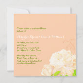 Peach Floral Wedding Probe Dinner Einladung (Rückseite)