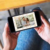 Peach floral Wedding Save the Date Foto Einladung