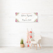 Peach Floral Welcome Banner (Insitu)