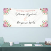 Peach Floral Welcome Banner (Messe)