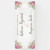 Peach Floral Welcome Banner (Vertikal)