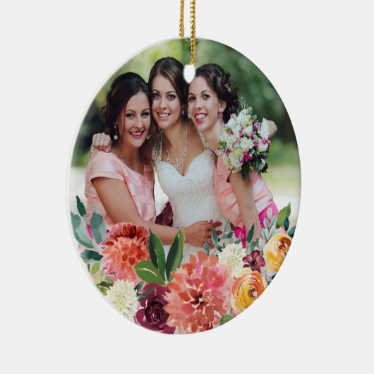 Peach Floral World's größte Bridesmaid-Ornament Keramik Ornament (Rechts)