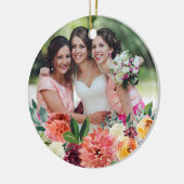 Peach Floral World's größte Bridesmaid-Ornament Keramik Ornament (Links)