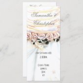 Peach florale Brautkleid Kirche Hochzeitsprogramm Programm (Vorne/Hinten)