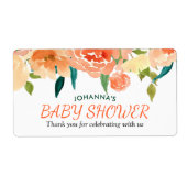 Peach Florals | Babydusche Vielen Dank (Vorne)