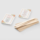 Peach Florals | Hochzeitsprogramm Fächer (Non-assembled)