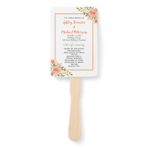 Peach Florals | Hochzeitsprogramm