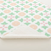 Peach florals & mint green leaves sherpadecke (3/4)