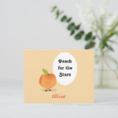 Peach for Stars | Postkarte (Stehend Vorderseite)