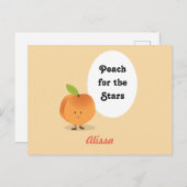 Peach for Stars | Postkarte (Vorne/Hinten)