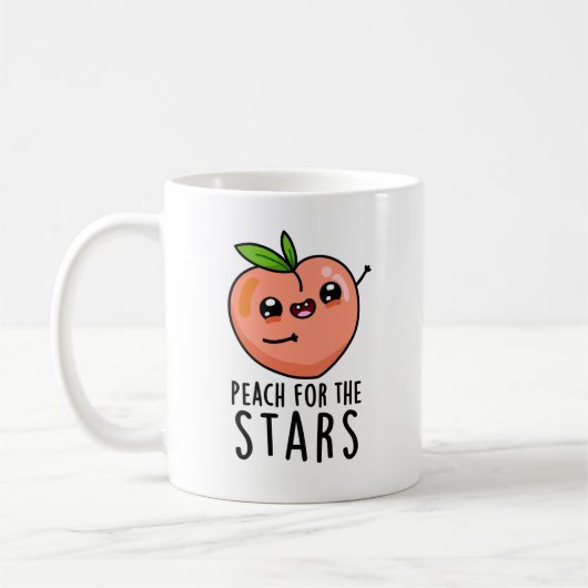 Peach for the Stars Funny Fruit Pub Kaffeetasse (Links)