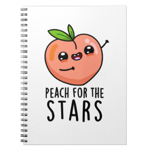 Peach for the Stars Funny Fruit Pub Notizblock