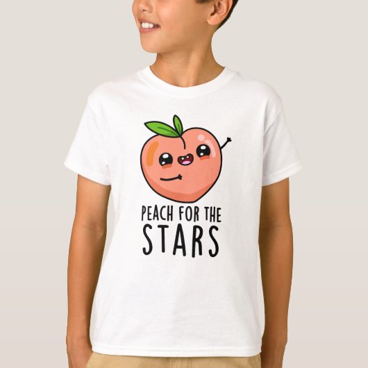 Peach for the Stars Funny Fruit Pub T-Shirt (Vorderseite)