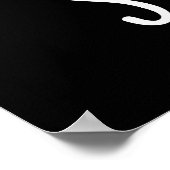 Peach for the Stars Funny Fruit Pun Dark BG Poster (Ecke)