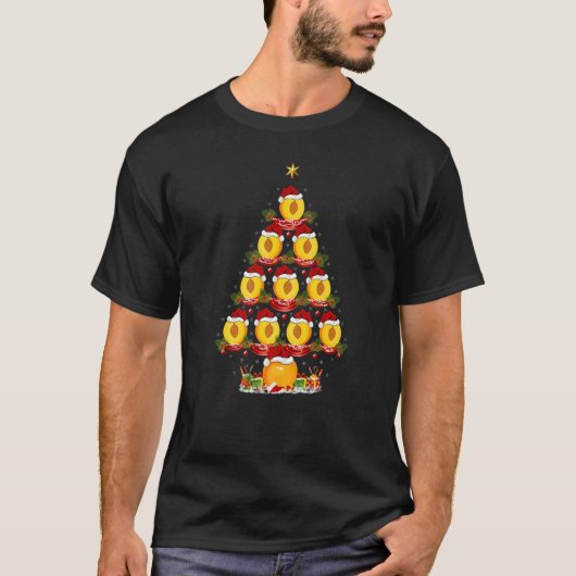 Peach Frucht Weihnachten Weihnachten Weihnachten W T-Shirt (Vorderseite)