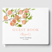 Peach Fruit Baby Dusche Gästebuch (Vorderseite)