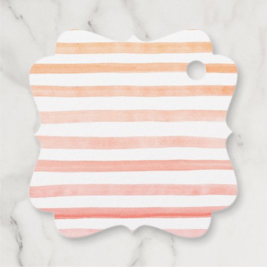 Peach Fruit Baby Dusche Geschenkanhänger (Rückseite)