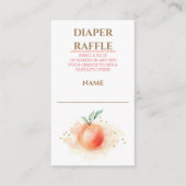 Peach Fruit Baby Dusche Windel Raffel Begleitkarte (Vorderseite)
