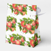 Peach Fruit Floral | Babydusche Geschenkschachtel (Rückseite)